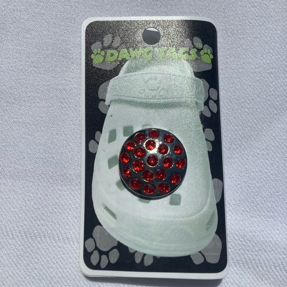 Dawg Tags Red Rhinestone Diamonds Crystals - Picture 4 of 8